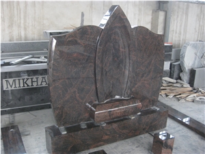 European Aurora Granite Headstone