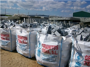 Gris Quintana Cobble Stone, Paving Stone, Quintana Grey Granite Paving Stone