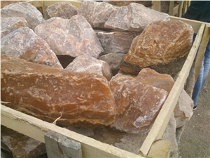 Dark Orange Onyx Small Pcs, Dark Honey Onyx Block
