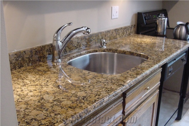 Giallo Fiorito Countertops, Yellow Granite Countertops