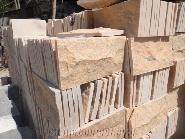 Mushroomed Wall Stone, Grey Slate Mushroomed Wall