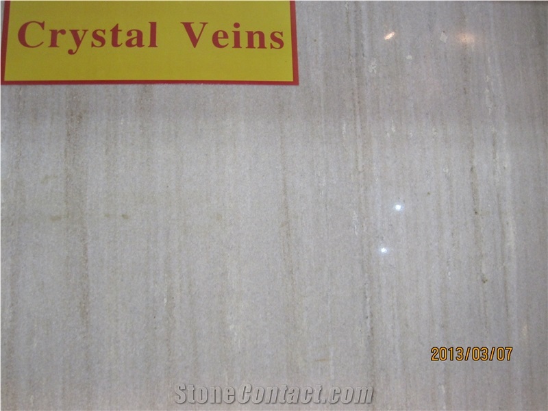 Crystal Vein, China White Marble Slabs & Tiles