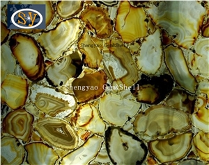 Nature Yellow Agate Semiprecious Stone