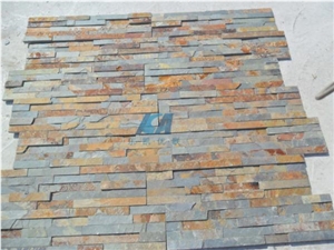 Yellow Slate Stacked Cultured Stone / Wall Cladding,Stone Wall Decor,Thin Stone Veneer,Feature Wall, Corner Stone