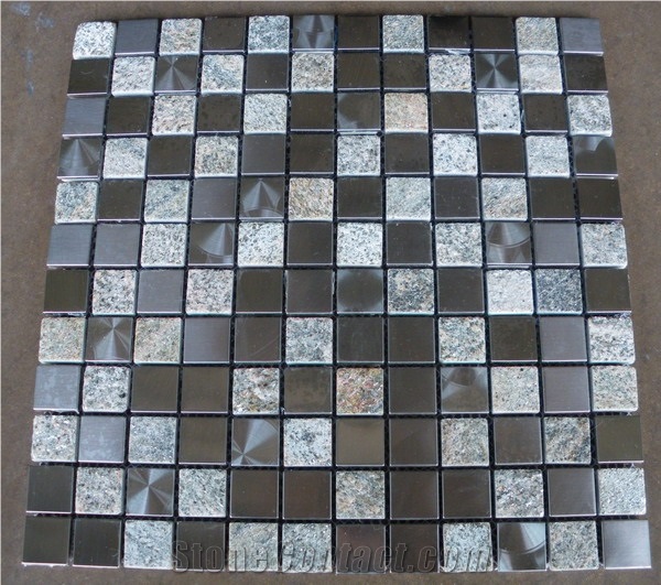 Mosaic,stone Mix Metal Mosaic Tiles