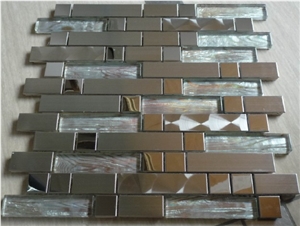 Stainless Steel with Glass Metal Mosaic Stainless Steel with Glass Metal Mosaic
