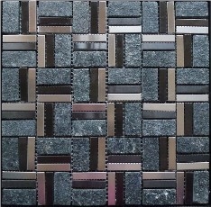 Stone Mix Metal Mosaic