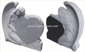 Angel Tomb Stone, Shanxi Black Granite Monument, Tombstone