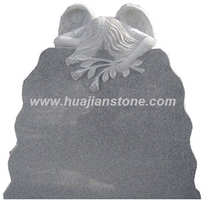 Angel Tomb Stone, Shanxi Black Granite Monument, Tombstone