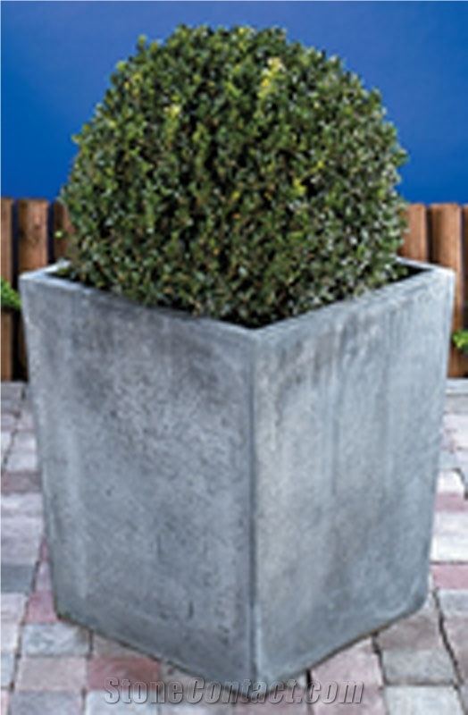 Blue Limestone Flower Pot