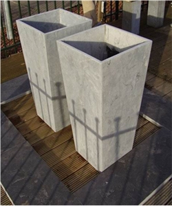 Blue Limestone Flower Pots