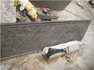 Blue Limestone Honed Stairs
