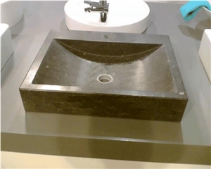 Blue stone Honed Washing Basins, shandong blue stone Basins