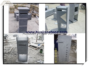 Blue Limestone Mailbox, Letterbox