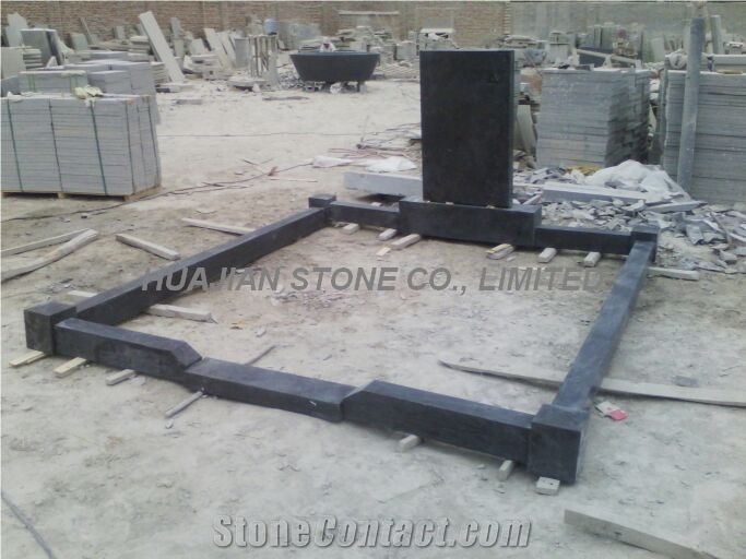 Blue Limestone Tombstone