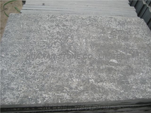 Flamed Blue Limestone Tiles