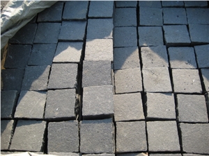 G308 Cobble Stone, Laiwu Black Cobble Stone, G308 Black Granite Cobble Stone