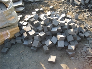 G308 Black Granite Cobble Stone