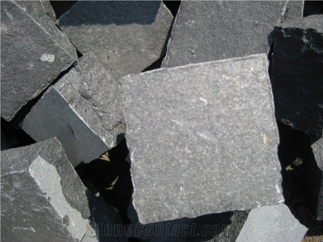G308 Cobble Stone, Laiwu Black Cobble Stone, G308 Black Granite Cobble Stone