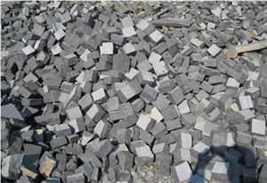 G308 Cobble Stone, Laiwu Black Cobble Stone, G308 Black Granite Cobble Stone