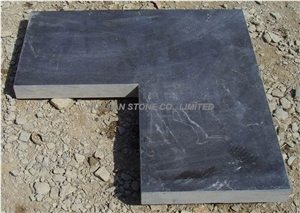 Honed Blue Limestone Pool Coping