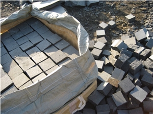 Laiwu Black Cobble Stone, G308, G308 Black Granite Cobble Stone