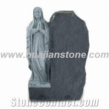 Praying Angel Monument, Sh ,ong Black Granite Angel Monument