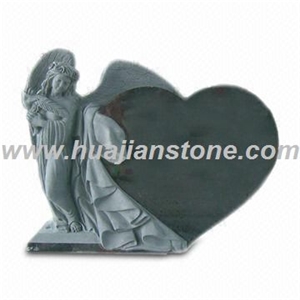 Praying Angel Monument, Sh ,ong Black Granite Angel Monument