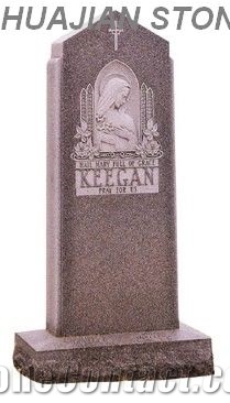 Red Granite Apex Style Monument, Granite Headstone, Shidao Red Granite Headstone