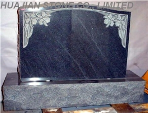 Serp Top Dark Grey Monument, Upright Tombstone