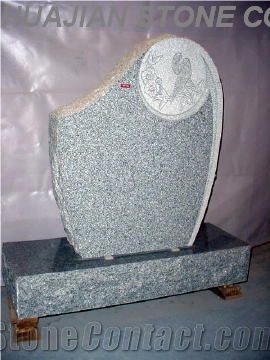 Upright Headstone, Grey Granite Headstone