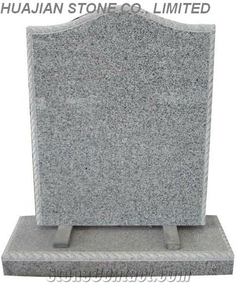 Upright Headstone, Grey Granite Headstone
