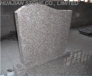 Upright Headstone, Grey Granite Headstone
