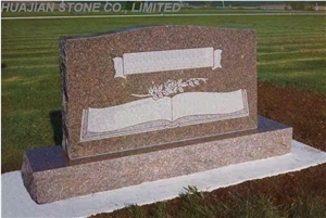 Upright Serp Top Monument, Shidao Red Granite Monument