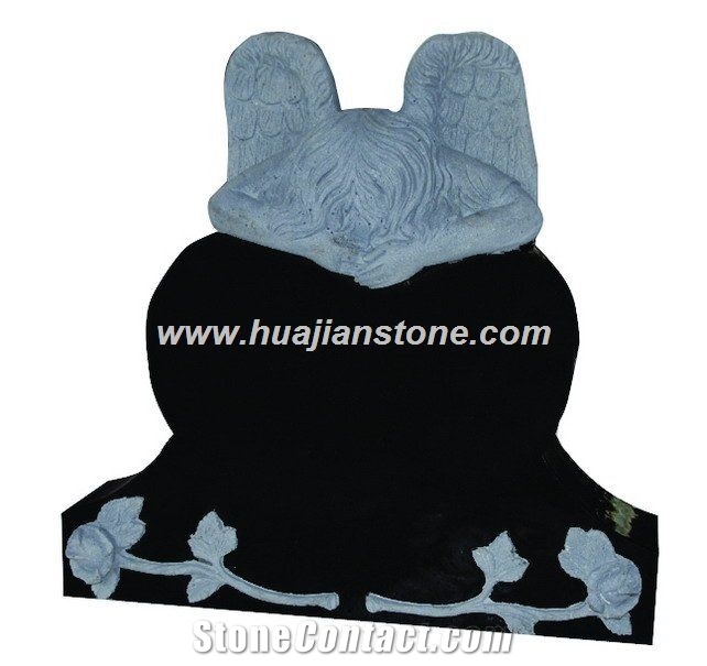 Weeping Angel Monument, G341 Grey Granite Angel Monument
