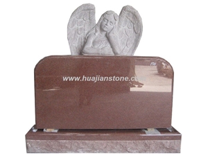 Weeping Angel Monument, G341 Grey Granite Angel Monument