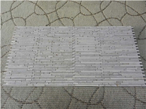 Honeycomb Marble Mosaic, WOODEN Grey Marble Mosaic