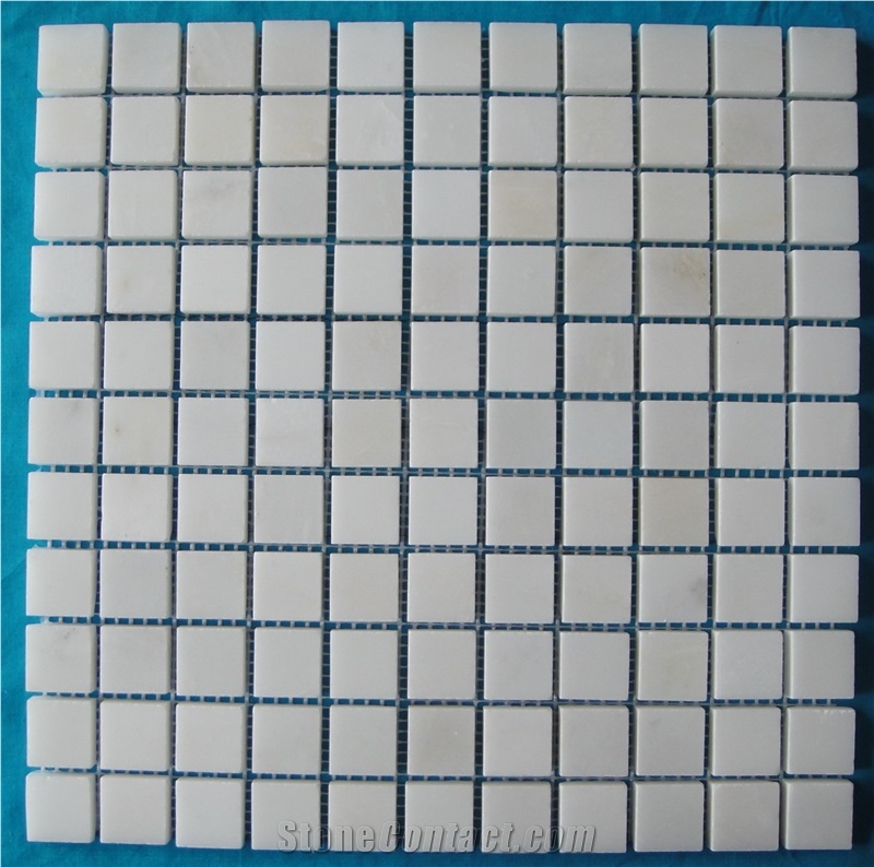 Marble Hexzagon Mosaic, Eastern White Marble Mosaic