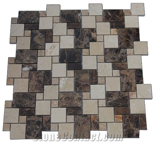 Travetine Mosaic, Travetine Beige Travertine Mosaic