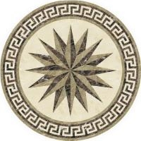 Waterjet Marble Pattern Beige Marble Waterjet Medallions for Lobby