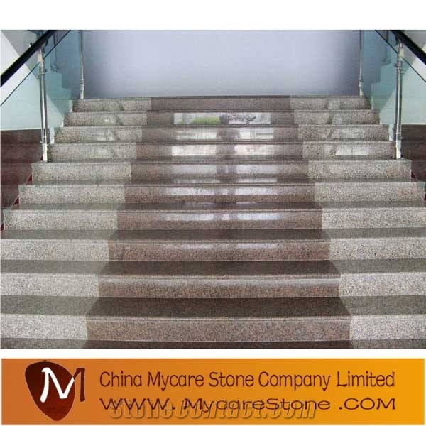 G687 Granite Step, Red Granite Steps