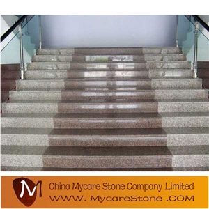 G687 Granite Step, Red Granite Steps