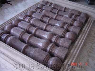 Red Granite Balustrade