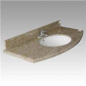 Bathroom Countertop Vanity Top, Beige Granite Bathroom Countertop