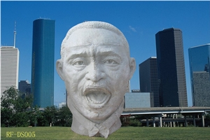 Decorative Famous Head Stone Sculptures, White Granite Sculptures