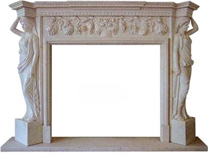 White Sandstone Fireplace White Sandstone Fireplace