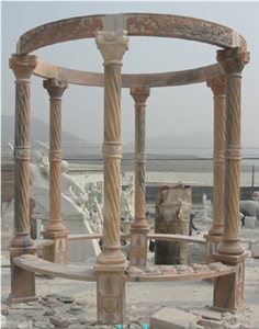 Brown Marble Garden Gazebo