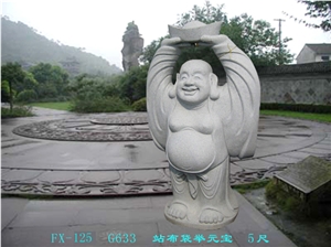 Garden Granite Stone Sculpture, White Granite Sculpture