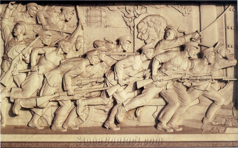 Garden Stone Embossment,Sunken Relief