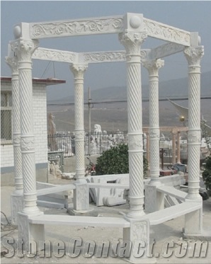 Gazebo for Sale, White Marble Gazebo